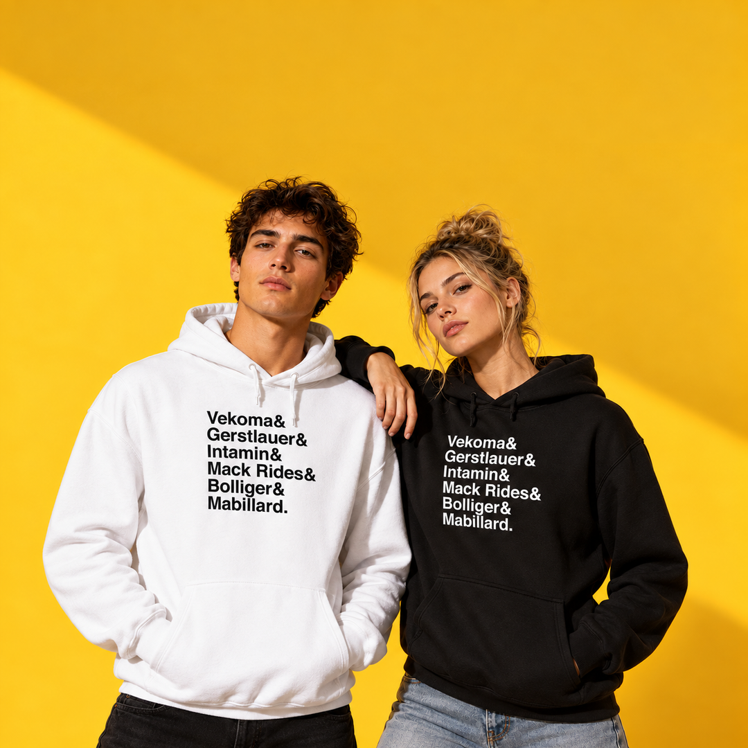 Freizeitpark Hoodies – Coasterfashion Models im Studio