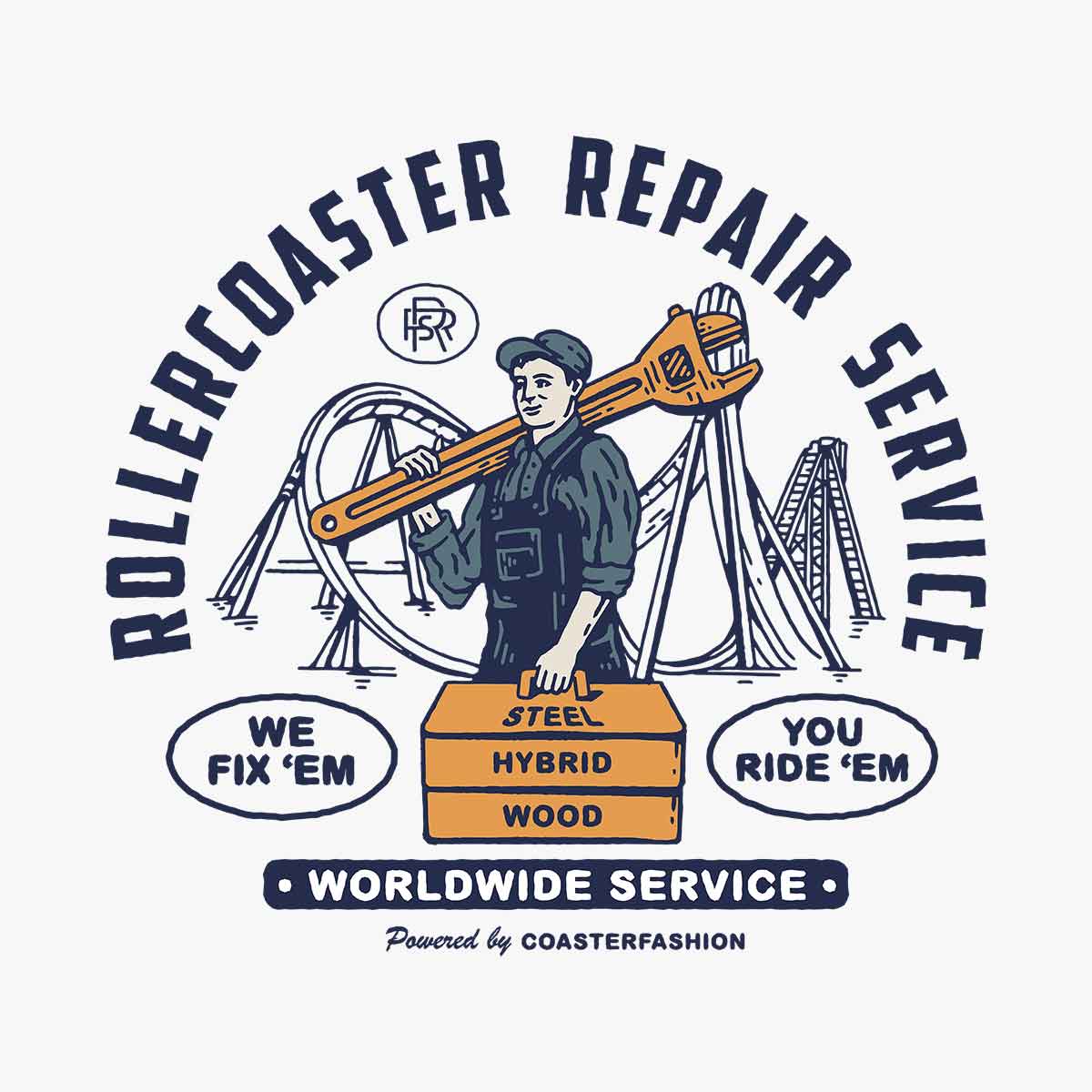 Rollercoaster Repair Service Design von Coasterfashion