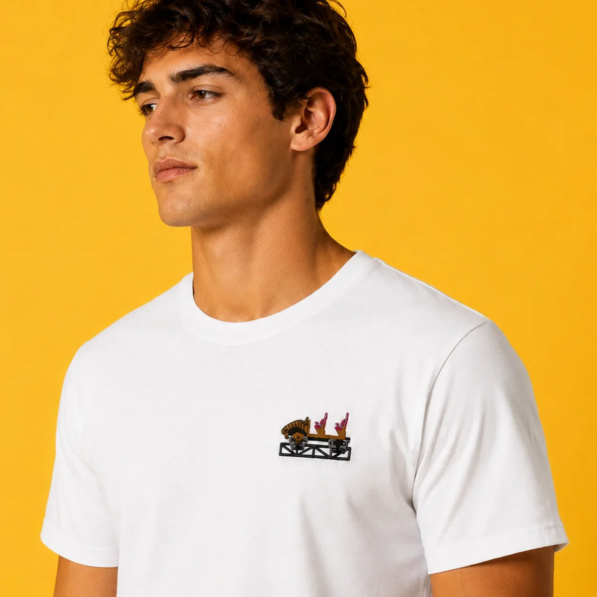 Frontcar Kollektion – besticktes Achterbahn-T-Shirt für Coaster-Fans