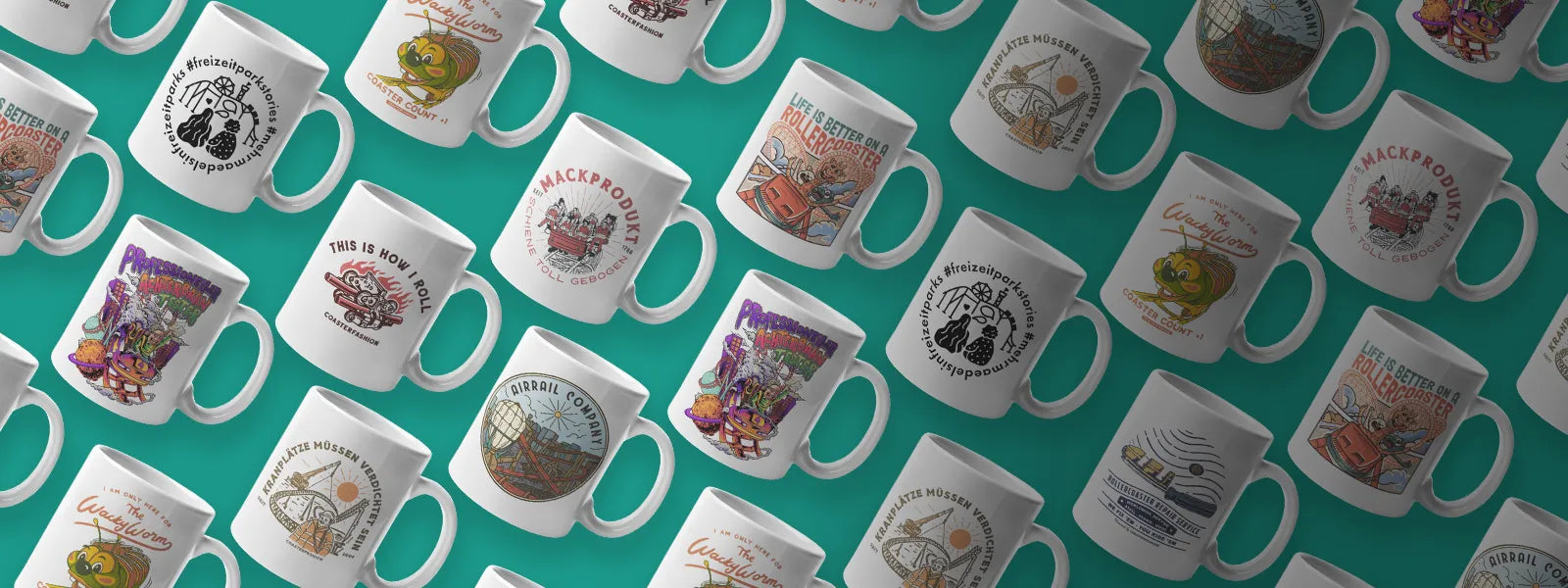 Freizeitpark und Achterbahn Tassen von Coasterfashion