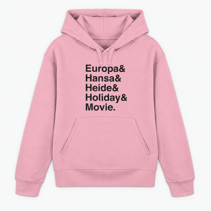 PARKS Hoodie in Pink mit schwarzem Freizeitpark-Schriftprint