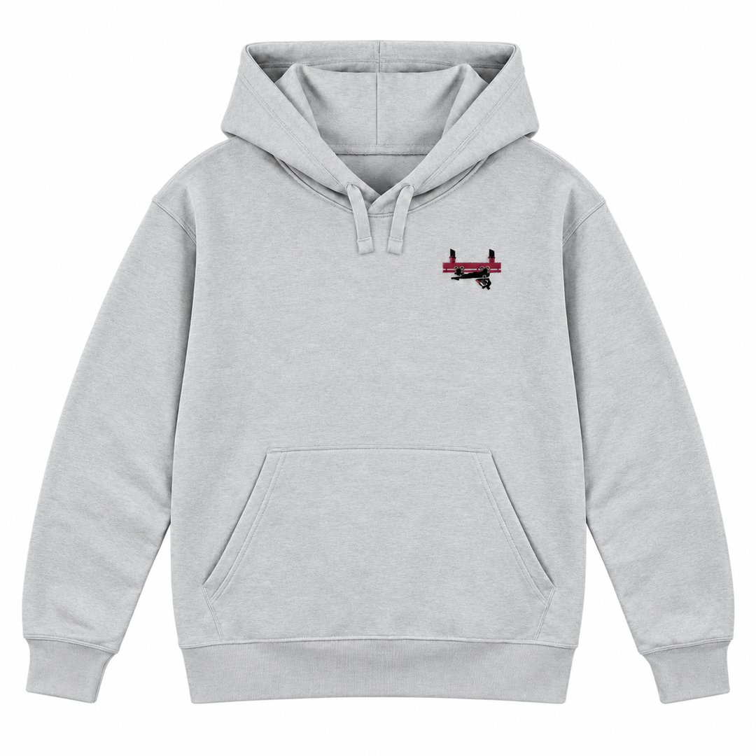 Flying Coaster Brühl Frontcar Stick Hoodie – Grau meliert