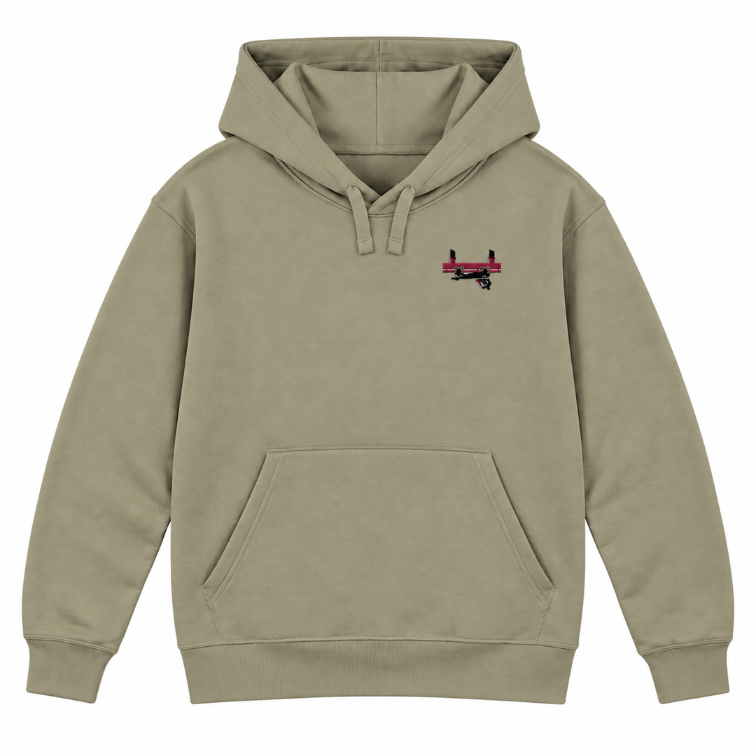 Flying Coaster Brühl Frontcar Stick Hoodie – Khaki