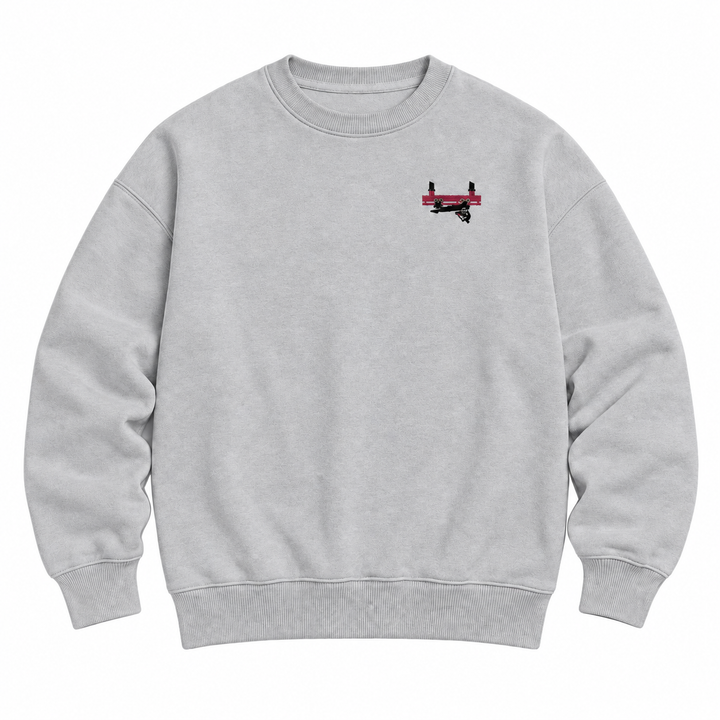 Flying Coaster Brühl Frontcar Stick Sweatshirt – Grau meliert