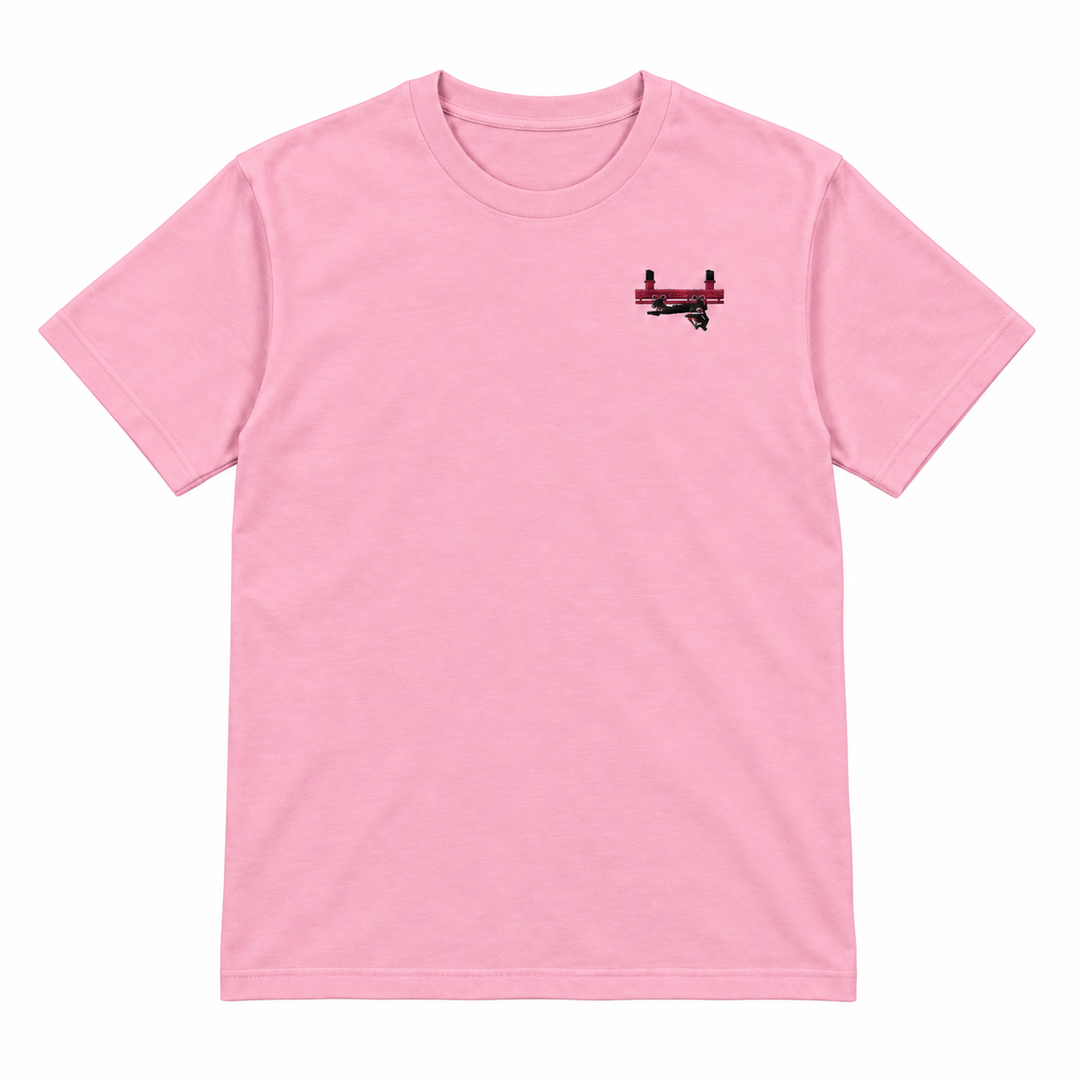 Flying Coaster Brühl Frontcar Stick T-Shirt – Rosa