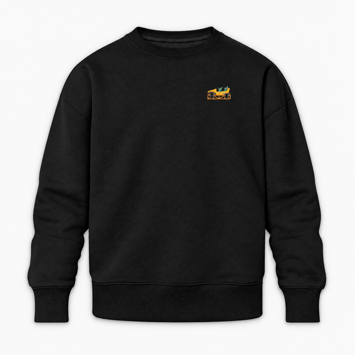 Mega Coaster Haßloch Frontcar Stick Sweatshirt – Schwarz