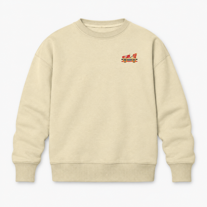 Indoor Coaster 2.0 Rust Frontcar Stick Sweatshirt – Natur, Vorderseite