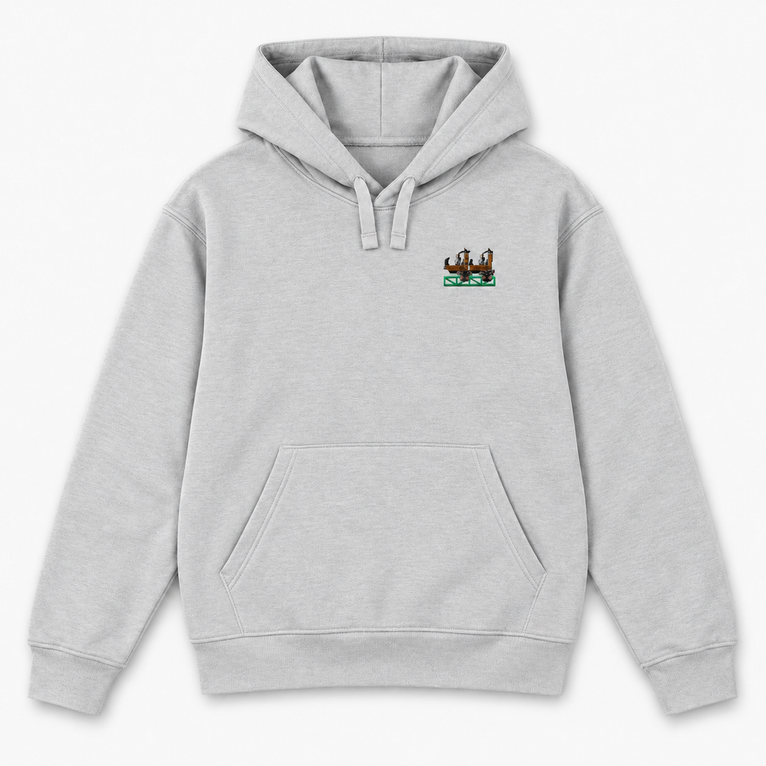 Launch Coaster Sierksdorf Frontcar Stick Hoodie – Grau meliert – Vorderseite
