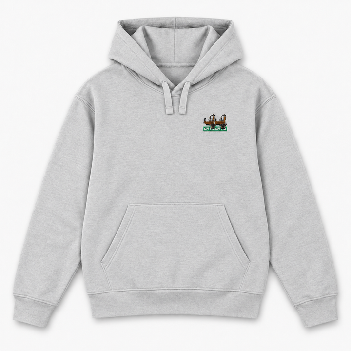 Launch Coaster Sierksdorf Frontcar Stick Hoodie – Grau meliert – Vorderseite