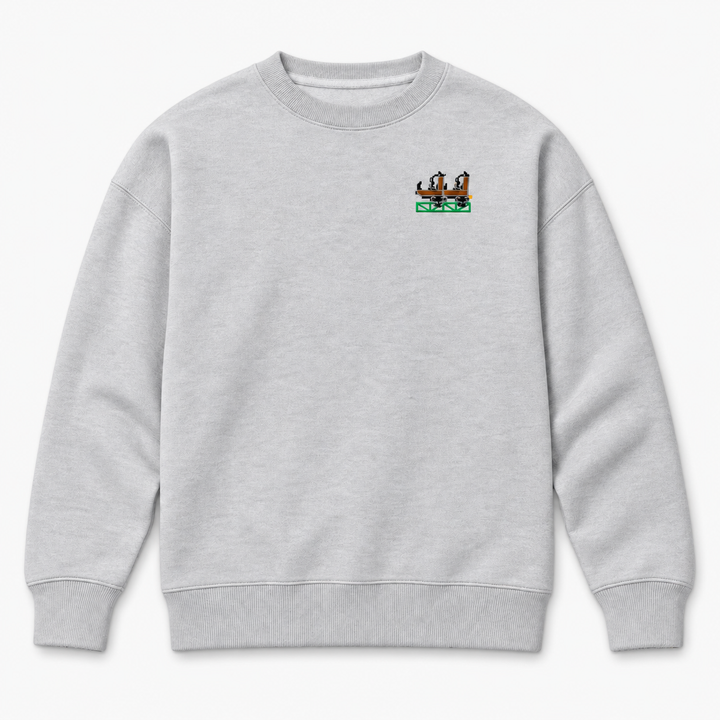 Launch Coaster Sierksdorf Frontcar Stick Sweatshirt – Grau meliert, Vorderseite