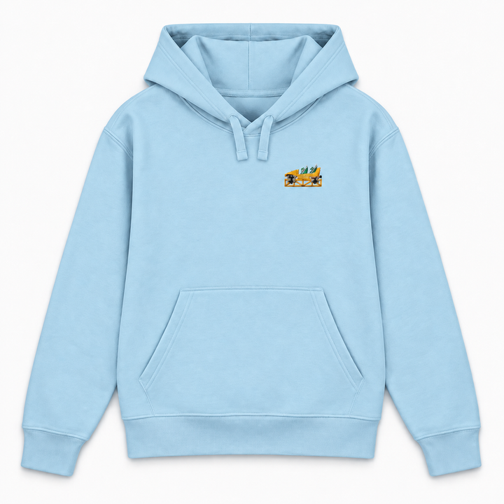 Mega Coaster Haßloch Frontcar Stick Hoodie – Hellblau