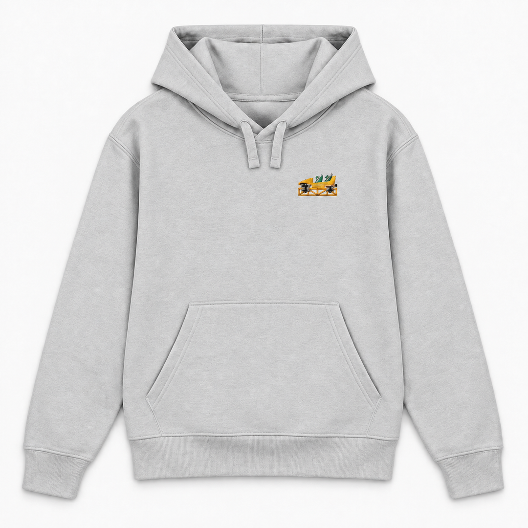 Mega Coaster Haßloch Frontcar Stick Hoodie – Grau meliert