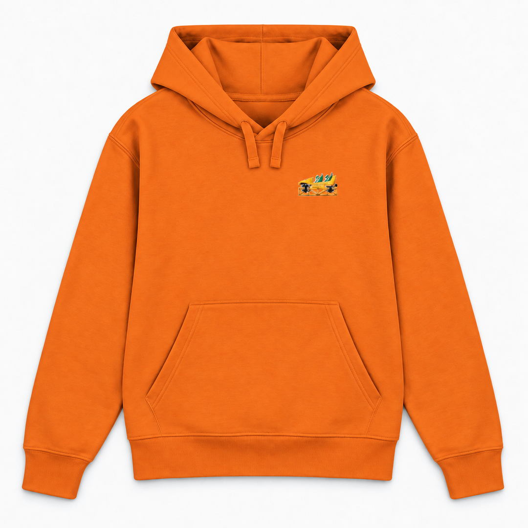 Mega Coaster Haßloch Frontcar Stick Hoodie – Orange