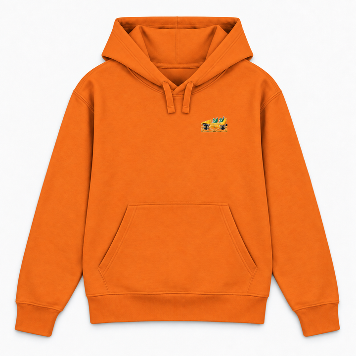 Mega Coaster Haßloch Frontcar Stick Hoodie – Orange