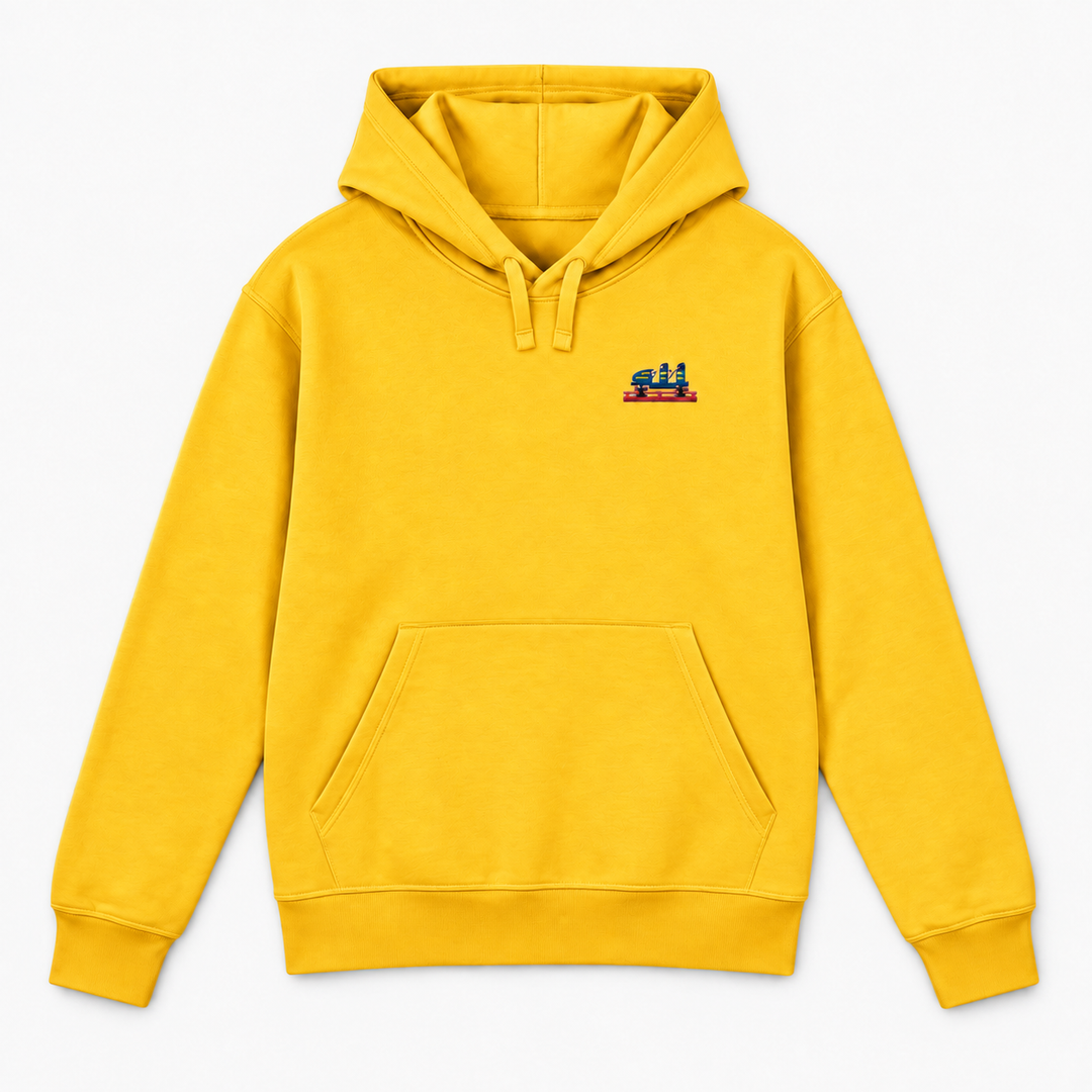 Olympia Frontcar Stick Hoodie – Gelb