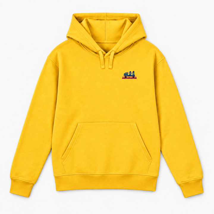 Olympia Frontcar Stick Hoodie – Gelb