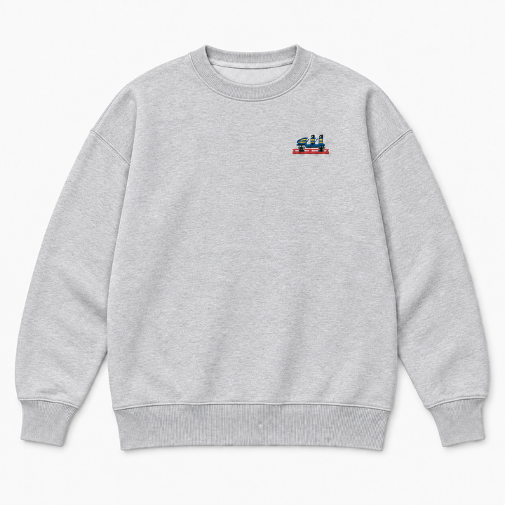 Olympia Frontcar Stick Sweatshirt – Grau meliert