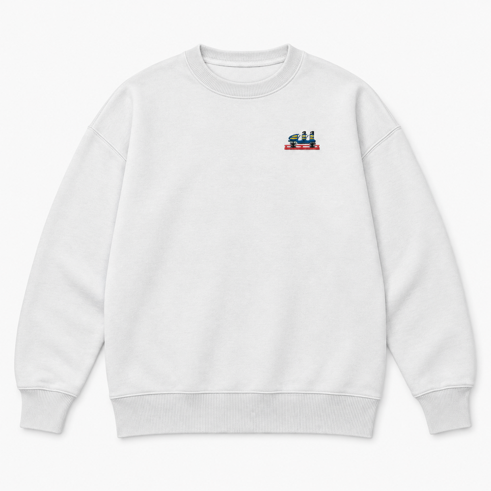 Olympia Frontcar Stick Sweatshirt – Weiß