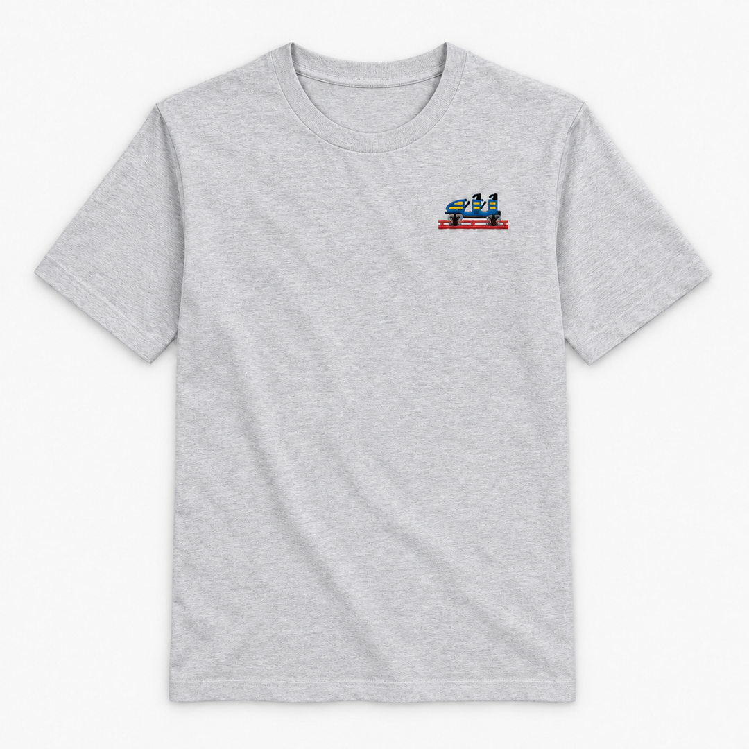 Olympia Frontcar Stick T-Shirt – Grau meliert