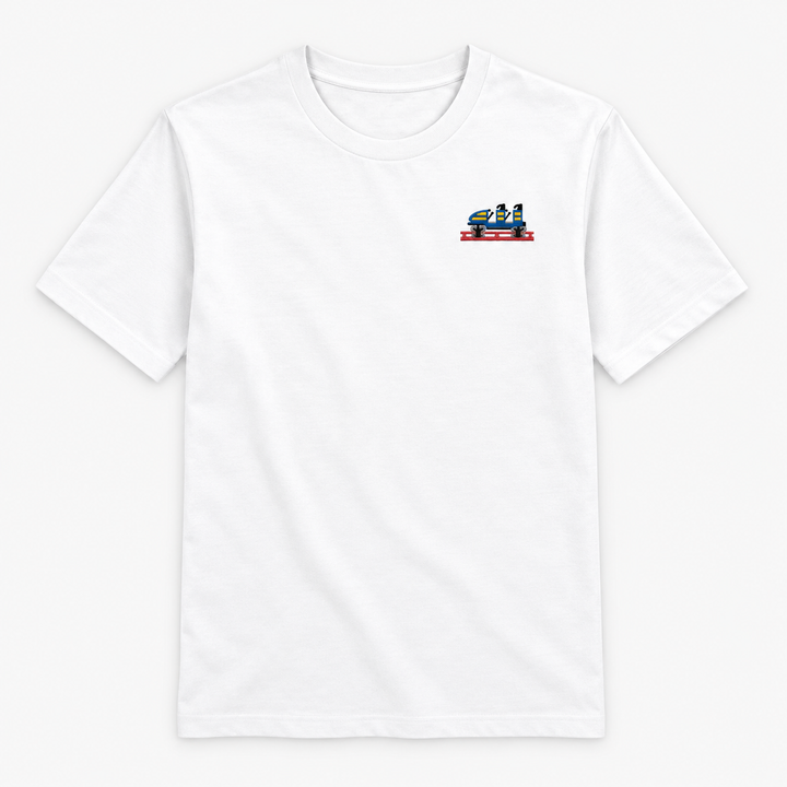 Olympia Frontcar Stick T-Shirt – Weiß