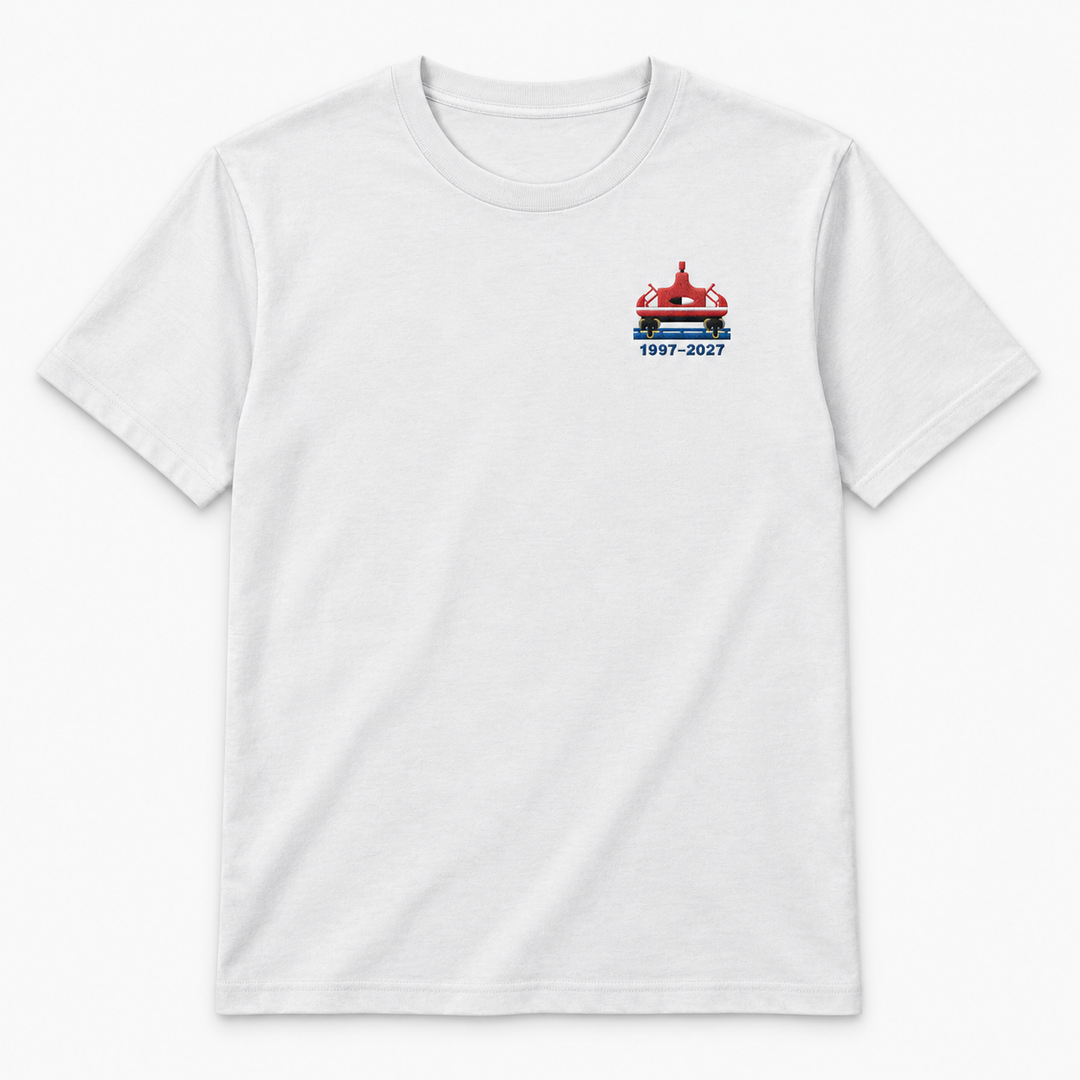 Spinning Coaster Rust Frontcar Stick T-Shirt in Grau meliert