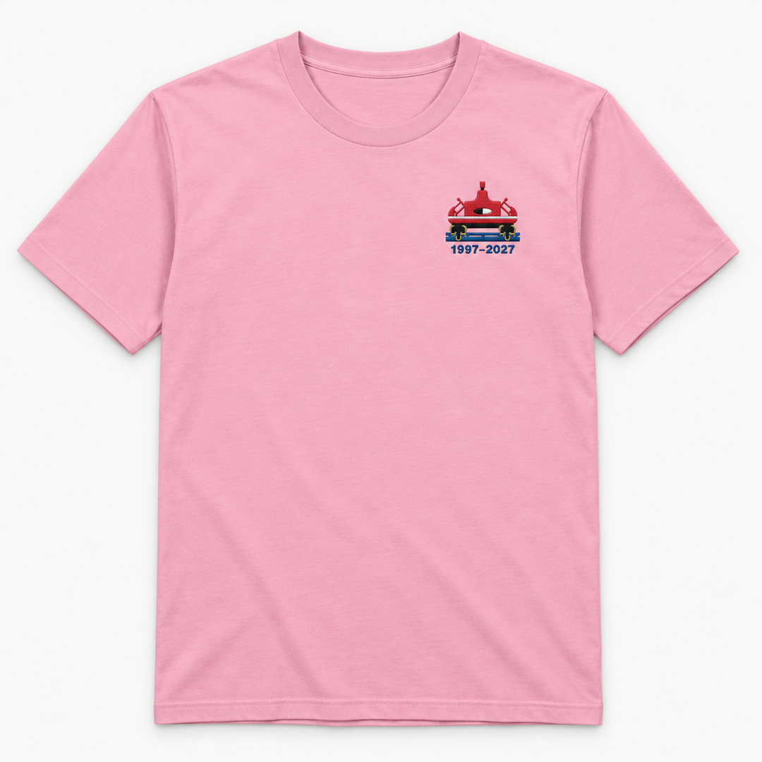 Spinning Coaster Rust Frontcar Stick T-Shirt in Rosa
