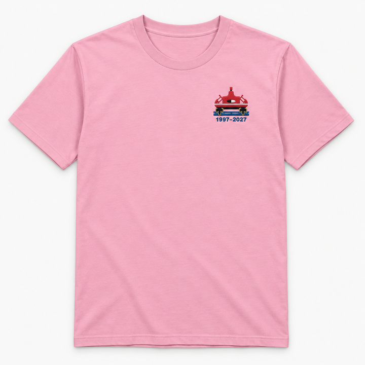 Spinning Coaster Rust Frontcar Stick T-Shirt in Rosa