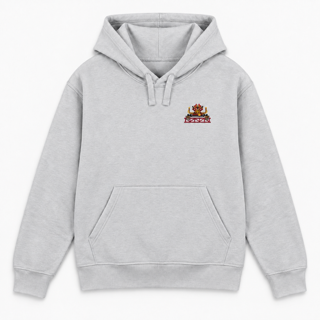Xtreme Spinning De Panne Frontcar Stick Hoodie in Grau meliert