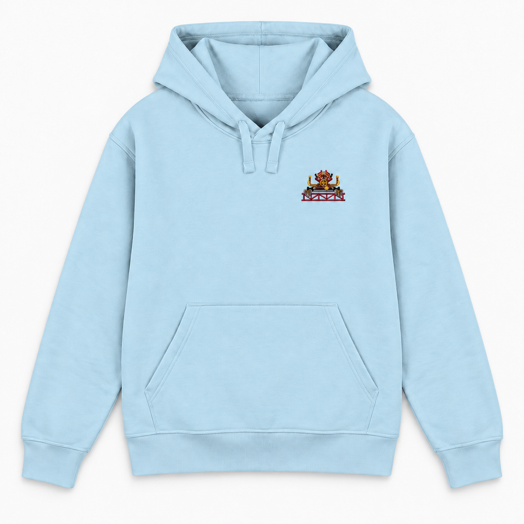 Xtreme Spinning De Panne Frontcar Stick Hoodie in Hellblau