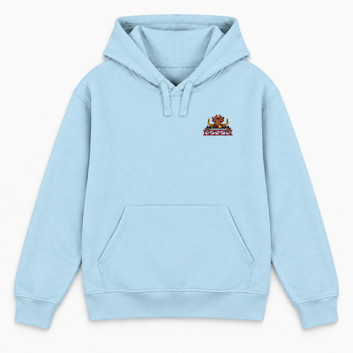 Xtreme Spinning De Panne Frontcar Stick Hoodie in Hellblau